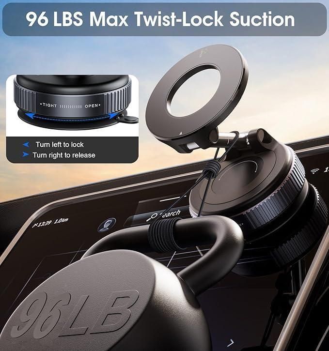 Premium Magnetic Suction Phone Mount- Powerful, Elegant & Versatile