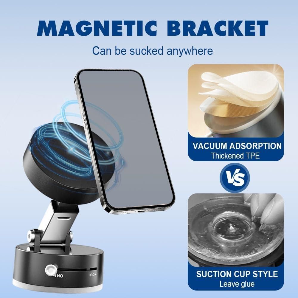 Magnetic Suction Phone Holder – Compact, Powerful, and Versatile